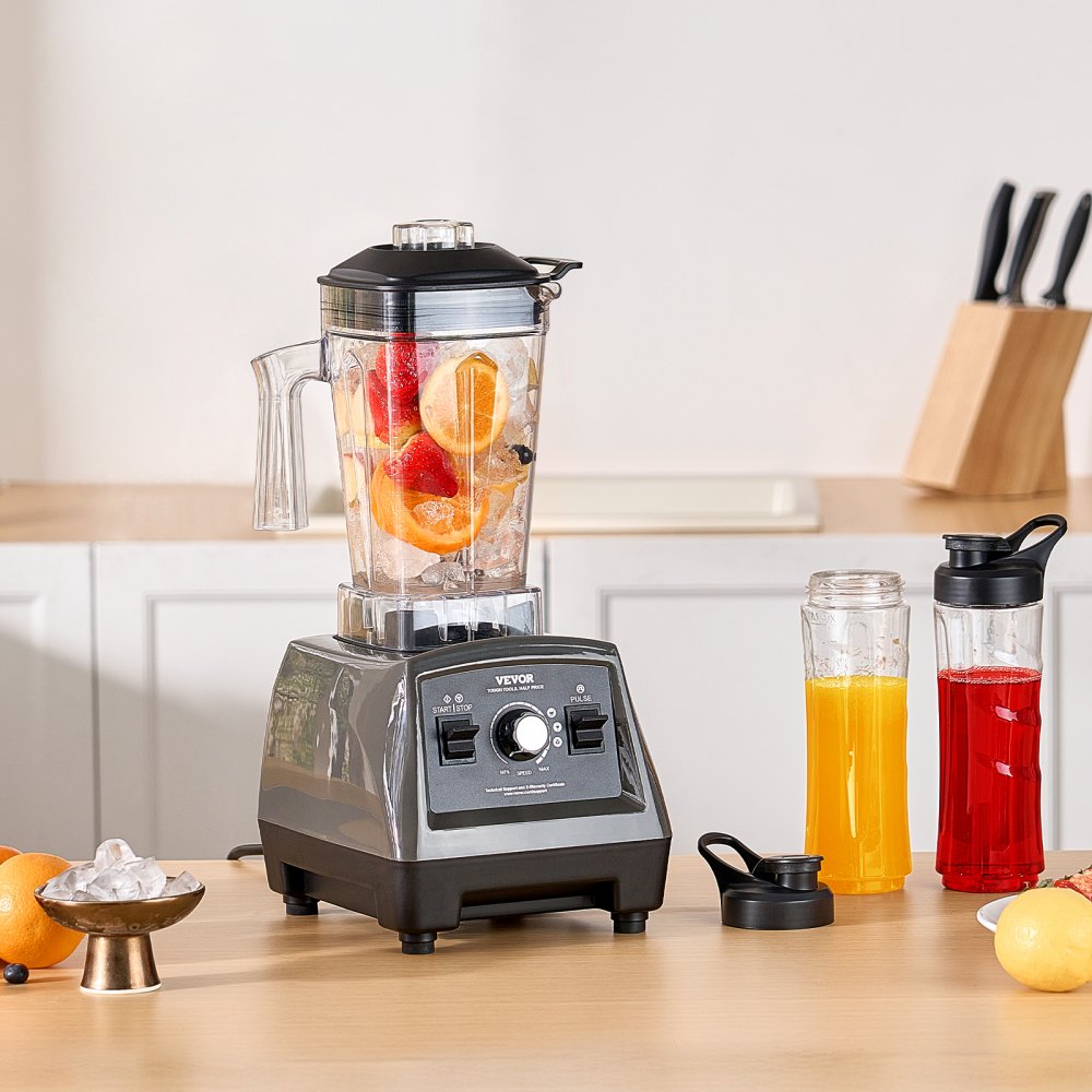 VEVOR Blender for Smoothies, 61 oz 1400W, Professional Blender with Powerful Motor, Multi-Functional Food Processing