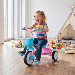 VEVOR Toddler Tricycle for 2-5 Year Old, Kids Trike with Adjustable Seat, Storage Basket, Carbon Steel Frame, Handlebar