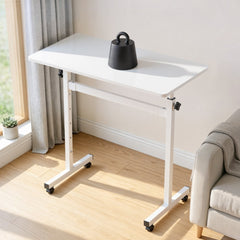 VEVOR Standing Desk, Adjustable Height Mobile Stand Up Desk with Lockable Casters, 32 x 16 in Small Computer Sit Stand