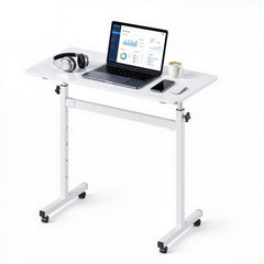 VEVOR Standing Desk, Adjustable Height Mobile Stand Up Desk with Lockable Casters, 32 x 16 in Small Computer Sit Stand