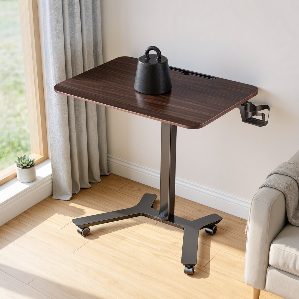 VEVOR Standing Desk, Adjustable Height Mobile Stand Up Desk w/ Casters, 28.2 x 20.5 in Small Computer Sit Stand Rolling