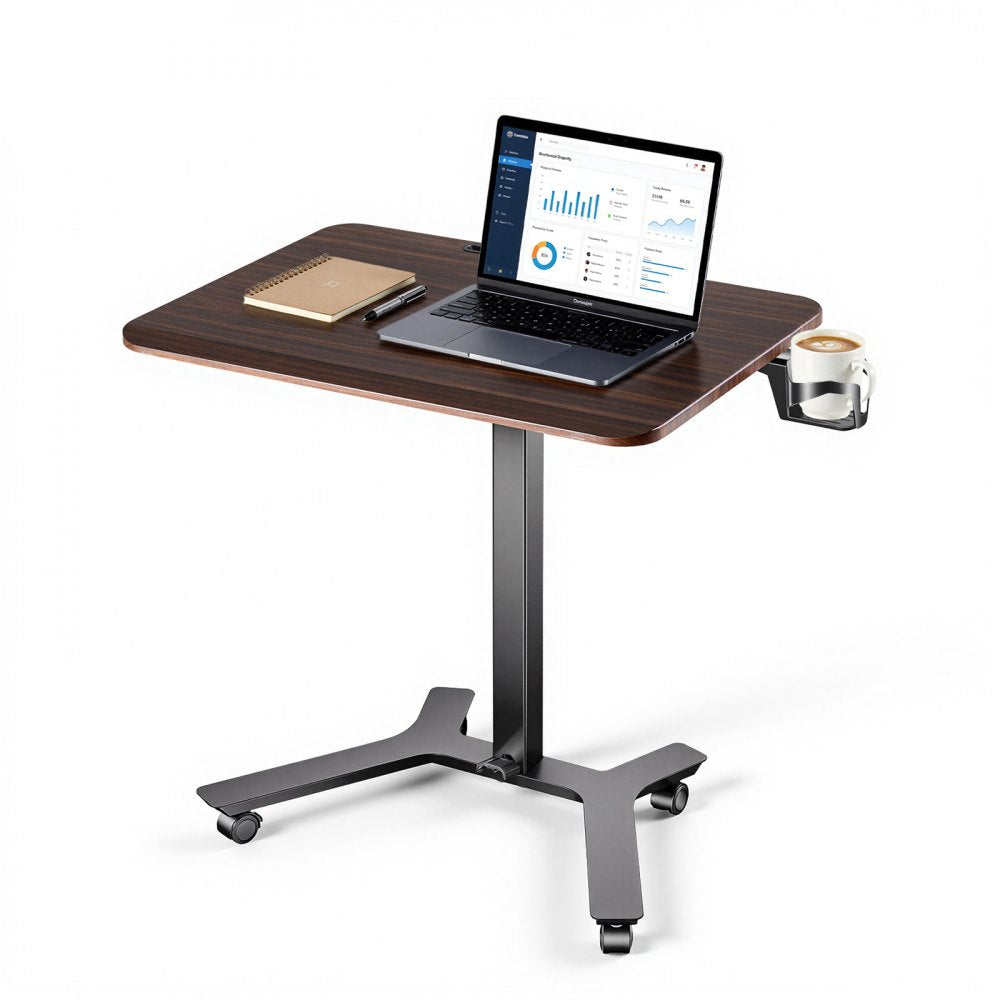 VEVOR Standing Desk, Adjustable Height Mobile Stand Up Desk w/ Casters, 28.2 x 20.5 in Small Computer Sit Stand Rolling