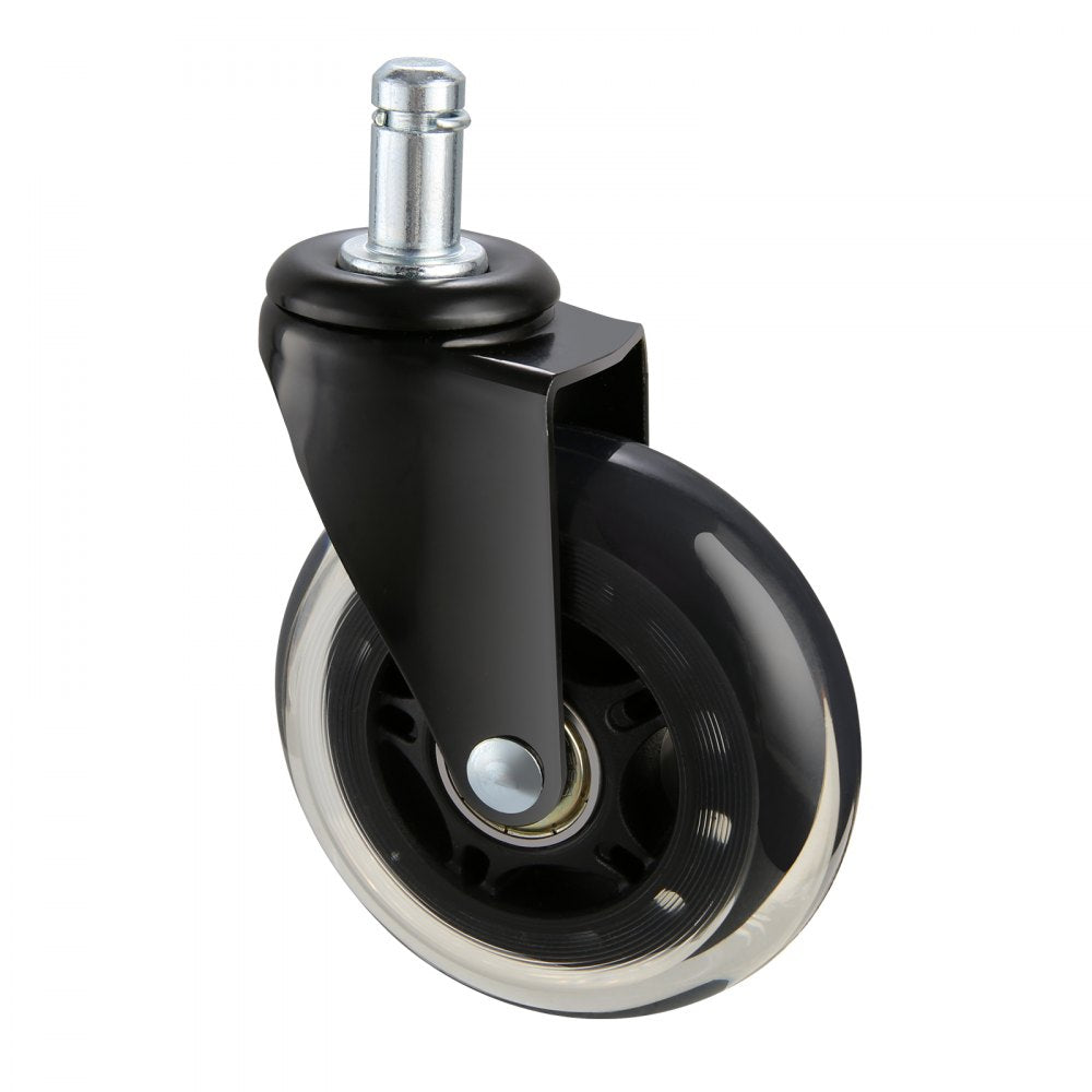 VEVOR Office Chair Wheels, Set of 5, 3 inch Caster Wheels Replacement for Hardwood Floors and Carpet, Heavy Duty