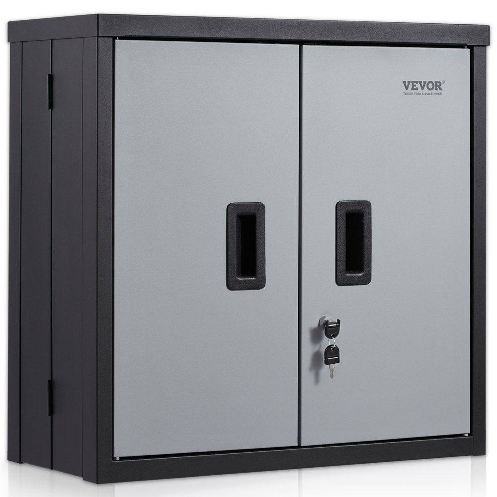 VEVOR Foldable Wall Cabinet, Metal Garage Locker Mounted 26" Small Tool Chest 240 LBS Loading Capacity Adjustable Shelf