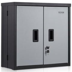 VEVOR Foldable Wall Cabinet, Metal Garage Locker Mounted 26" Small Tool Chest 240 LBS Loading Capacity Adjustable Shelf