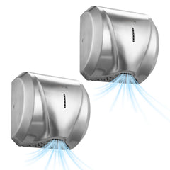 VEVOR Hand Dryer, 2 Pack 1800W Bathroom Air Hand Dryer, Automatic High Speed with HEPA Filter, Fast Drying, Brushed