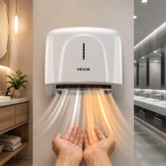 VEVOR Hand Dryer, 1300W Bathroom Air Hand Dryer, Automatic High Speed with HEPA Filter, Fast Drying, Premium ABS