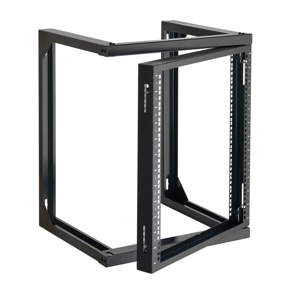 VEVOR 12U Wall Mount Server Rack, 150 lbs Max Load Capacity, Open Frame Network Rack with 180 Degrees Gate Swing