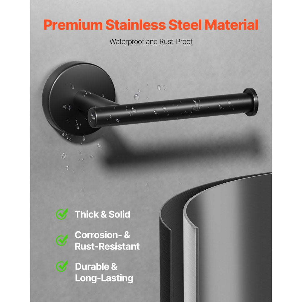 VEVOR Toilet Paper Holder, Fits Mega Rolls Size, Premium Stainless Steel Rustproof Material, Wall Mounted with Screws