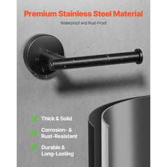 VEVOR Toilet Paper Holder, Fits Mega Rolls Size, Premium Stainless Steel Rustproof Material, Wall Mounted with Screws