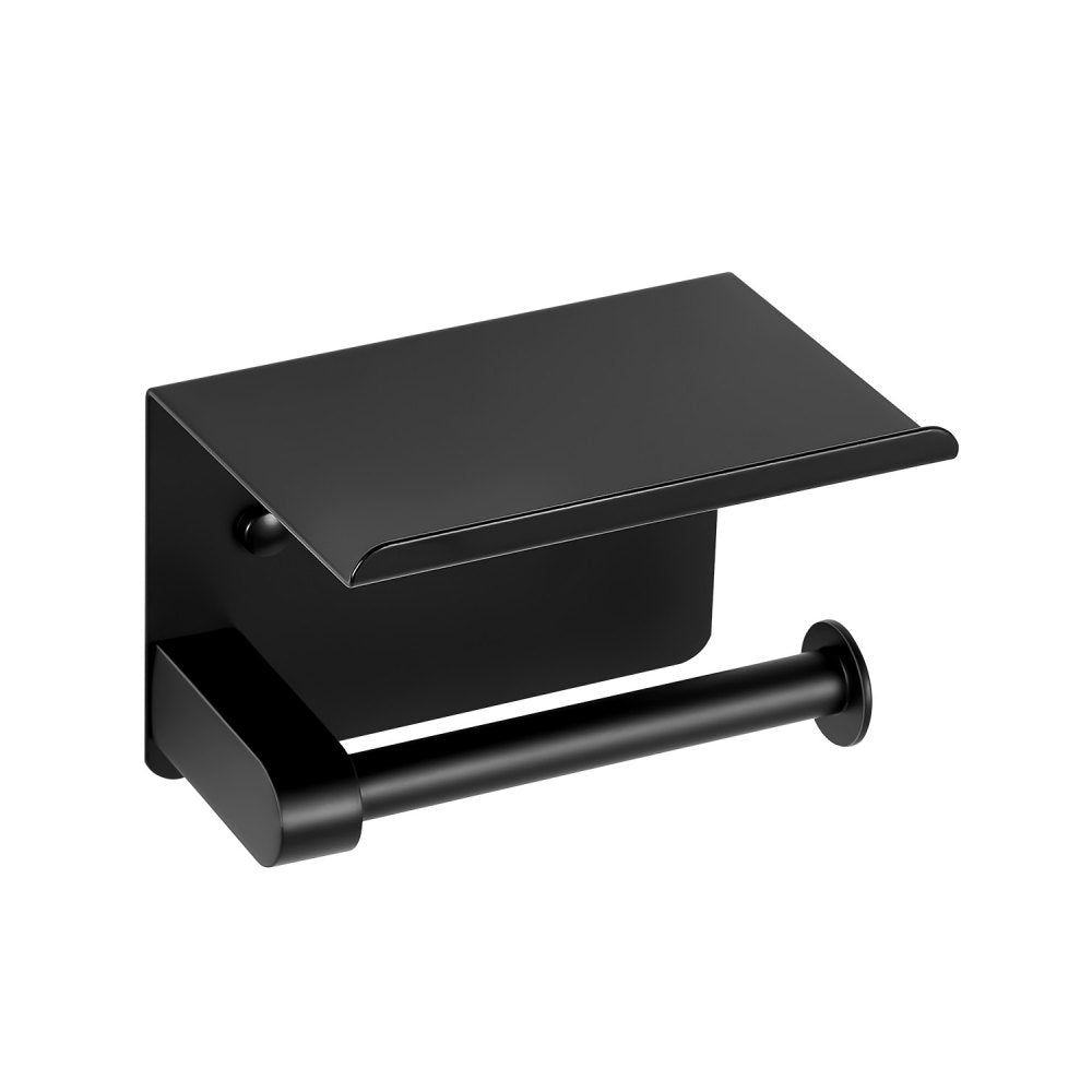 VEVOR Toilet Paper Holder with Shelf, Fits Mega Rolls Size, Stainless Steel Rustproof Material, Wall Mounted with