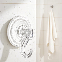 VEVOR Suction Cup Hooks 6 Pack, 2.76 x 3.54 x 1.57 inch, 10 LBS Max Load Clear Shower Suction Cups, Strong and Reusable