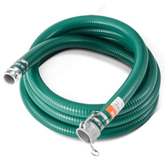 VEVOR Suction Hose, 2 in x 20 ft, Green High Quality Hose, with Camlock Connectors, and Aluminum Fittings, Fit Various