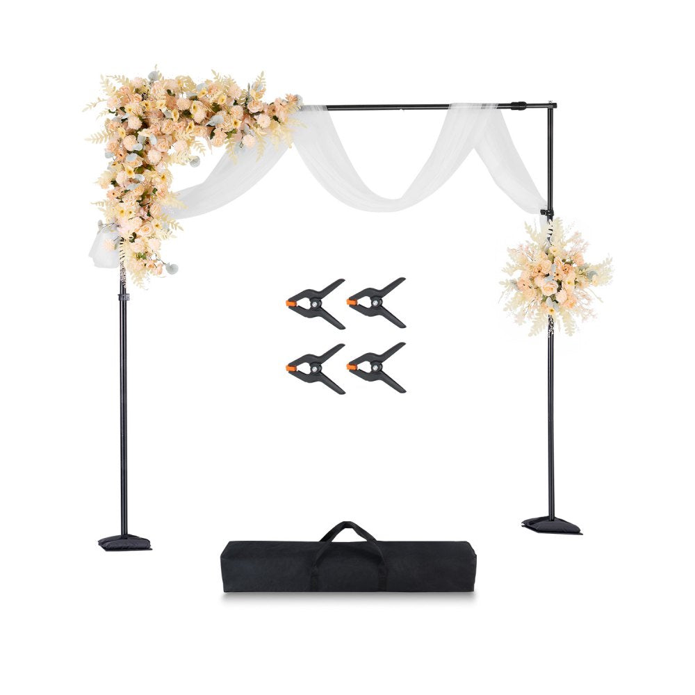 VEVOR Backdrop Stand, 8.5 x 10 ft Adjustable Photo Backdrop Stand Kit, Portable Background Backdrop Stand with 7