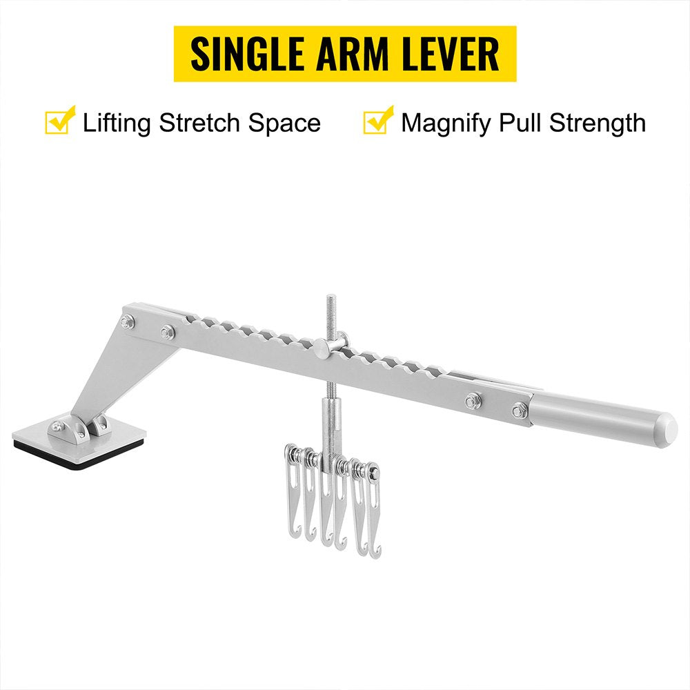VEVOR Dent Pull Lever Bar 6 Claw Hook Dent Puller Single Leg Lifter Portable Dent Pull Bar Aluminum Alloy for Car Dent