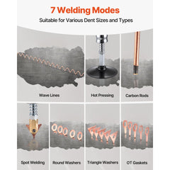 VEVOR Stud Welder Dent Repair Kit, 110V Spot Welding Machine with Slide Hammer Dent Puller, Professional Dent Removal