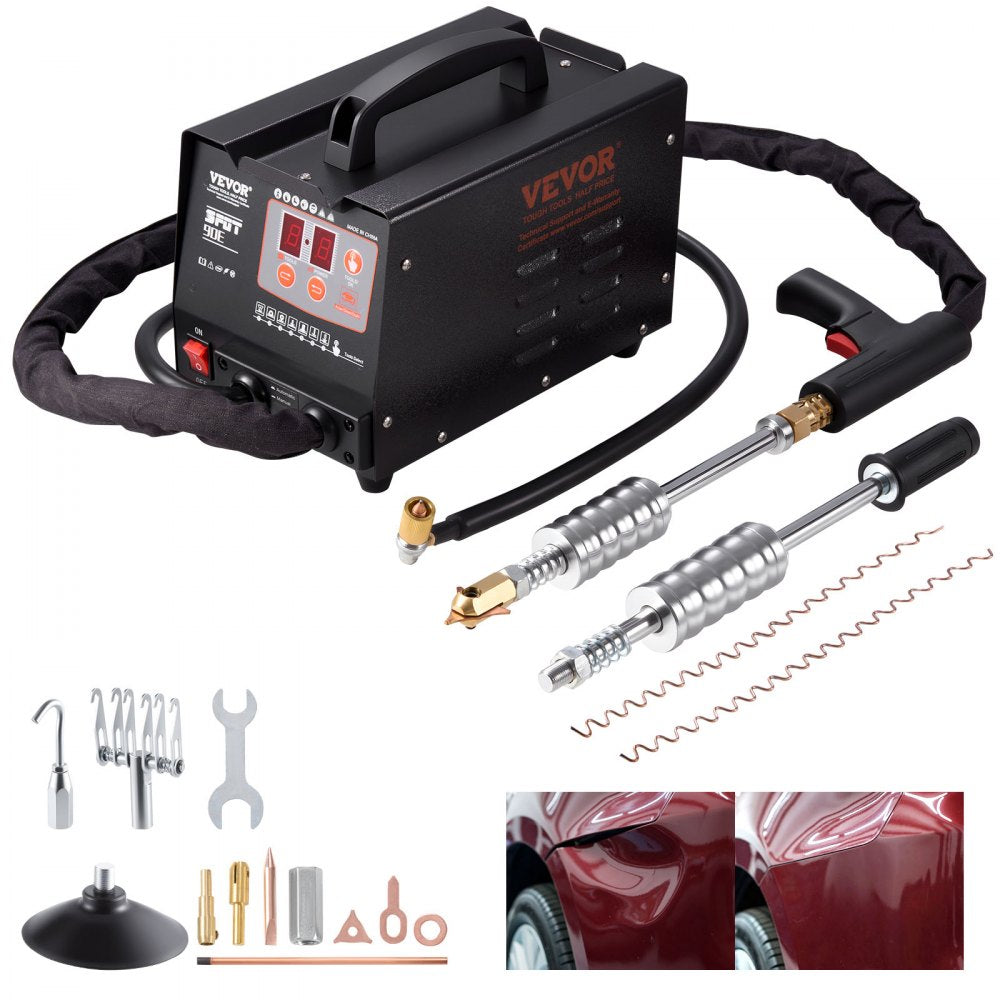 VEVOR Stud Welder Dent Repair Kit, 110V Spot Welding Machine with Slide Hammer Dent Puller, Professional Dent Removal
