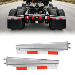 VEVOR Chrome Straight Spring Loaded Mud Flap Hangers, 2-1/2" Bolt Spacing Mudflap Hangers for Semi Trucks, 1 Pair Heavy
