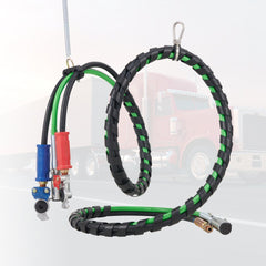 VEVOR 12FT Semi Truck Air Lines Kit with 2PCS Glad Hands, 3-in-1 Air Hoses & 7 Way ABS Electric Power Line, with 2PCS