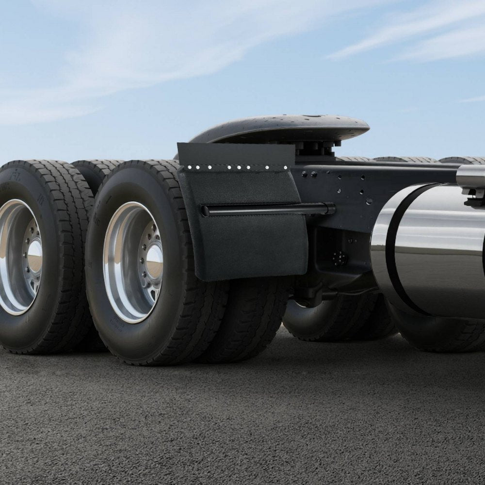 VEVOR Quarter Fenders for Semi Trucks, 24" x 24" Semi Truck Fenders with Tube Bracket and Mounting Hardware, 1 Pair