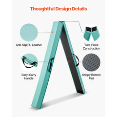 VEVOR 8FT Folding Balance Beam for Kids, 200LBS Stable Support Gymnastics Floor Beam with Non-Slip Mats, Gymnastics