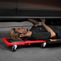 VEVOR Mechanic Garage Creeper, 44-Inch, 300 lbs Capacity Automotive Rolling Creeper with 6 Casters Adjustable Cushioned