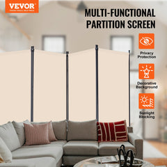 VEVOR Room Divider, 4 Panel Room Divider, Folding Privacy Screen and Portable Partition Divider for Room Separation