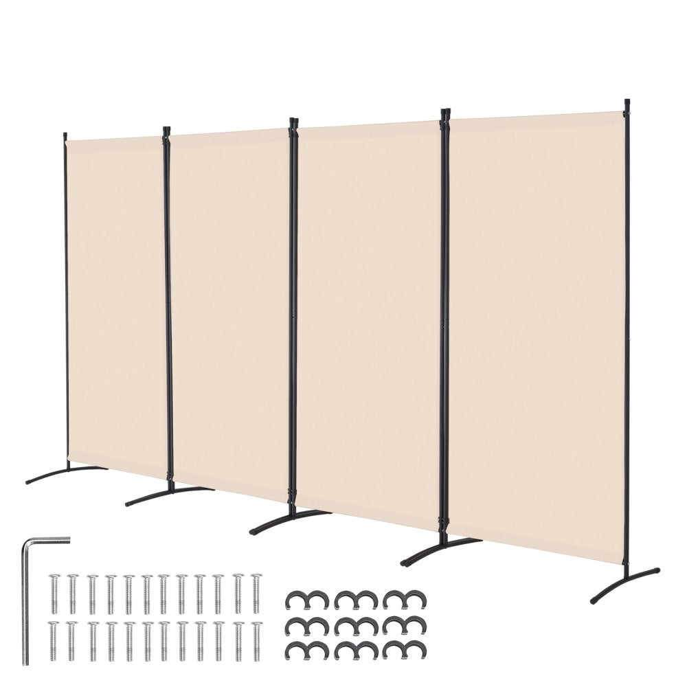 VEVOR Room Divider, 4 Panel Room Divider, Folding Privacy Screen and Portable Partition Divider for Room Separation