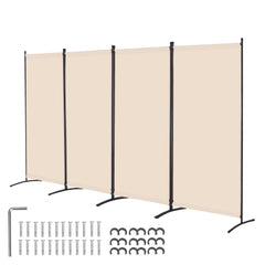 VEVOR Room Divider, 4 Panel Room Divider, Folding Privacy Screen and Portable Partition Divider for Room Separation