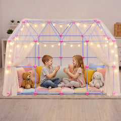 VEVOR Fort Building Kit for Kids, 140 PCS Creative STEM Construction Toys, for 4 5 6 7 8+ Year Old Boys Girls, Upgraded