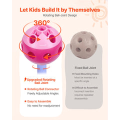 VEVOR Fort Building Kit for Kids, 180 PCS Creative STEM Construction Toys, for 4 5 6 7 8+ Year Old Boys Girls, Upgraded