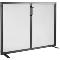 VEVOR Fireplace Screen 1 Panel with Door, Sturdy Iron Mesh Fireplace Screen, 38.98"(L) x30.7"(H) Spark Guard Cover