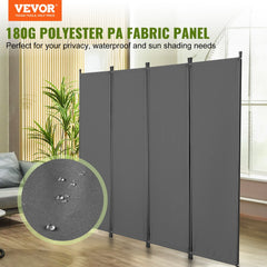 VEVOR Room Divider, 4 Panel Room Dividers and Folding Privacy Screens, Fabric Partition Room Dividers for Office