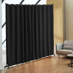 VEVOR Room Divider, Portable Panel Room Divider with Wheels Curtain Divider Stand, Freestanding Room Divider Privacy