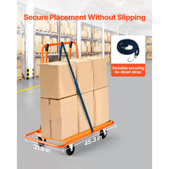 VEVOR Drywall Cart Dolly, 1800 lbs Load Capacity, Steel Panel Dolly with 4 Swivel Casters, Durable & Long-lasting