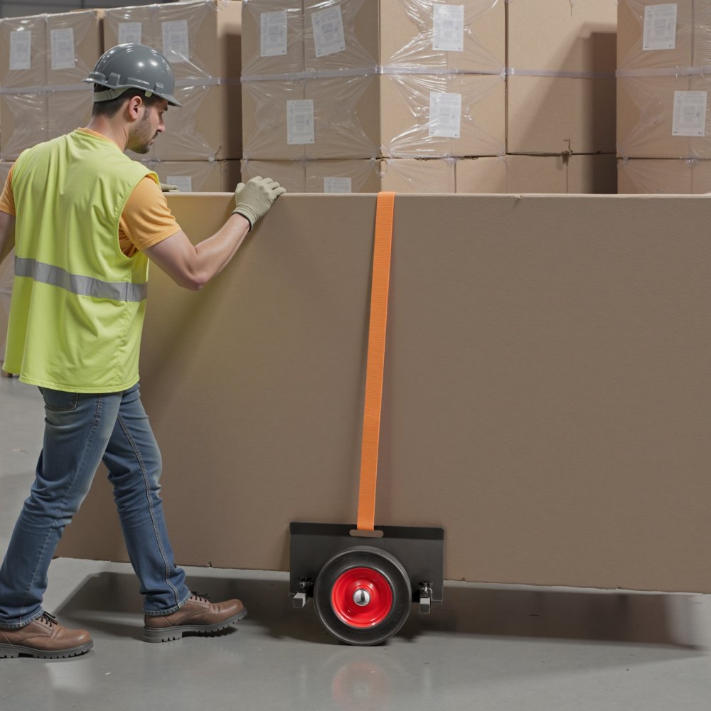 VEVOR Panel Dolly, 1000 lbs Load Capacity, Drywall Mover with 10 Inch Rubber Wheels Fits Different Terrain, Adjustable