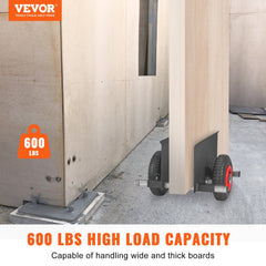 VEVOR Panel Dolly, 600LBS Capacity Slab Dolly, Heavy-duty Drywall Mover with 8" Pneumatic Wheels, Adjustable Clamp