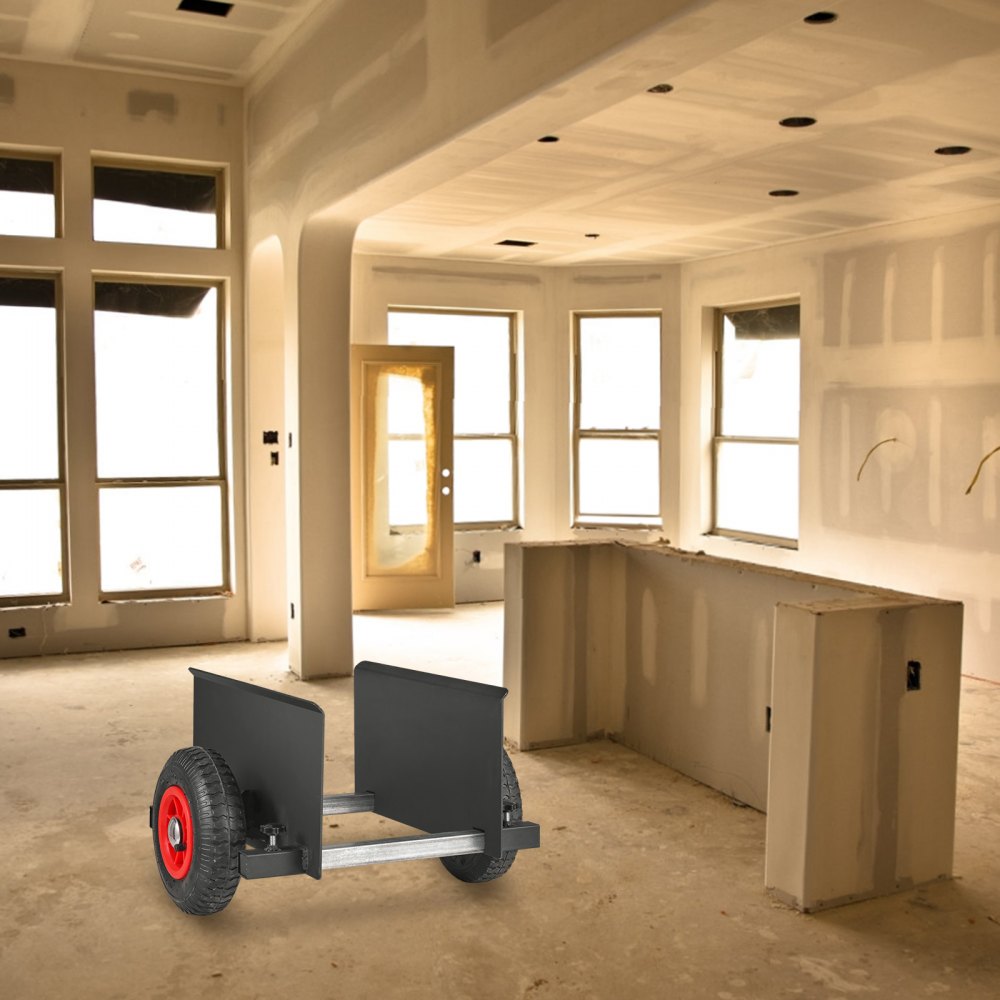 VEVOR Panel Dolly, 600LBS Capacity Slab Dolly, Heavy-duty Drywall Mover with 8" Pneumatic Wheels, Adjustable Clamp