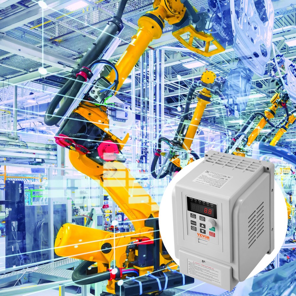 VEVOR VFD 2.2KW 10A 3HP Variable Frequency Drive for 3-Phase Motor Speed Control - 3 HP / 2.2 kW