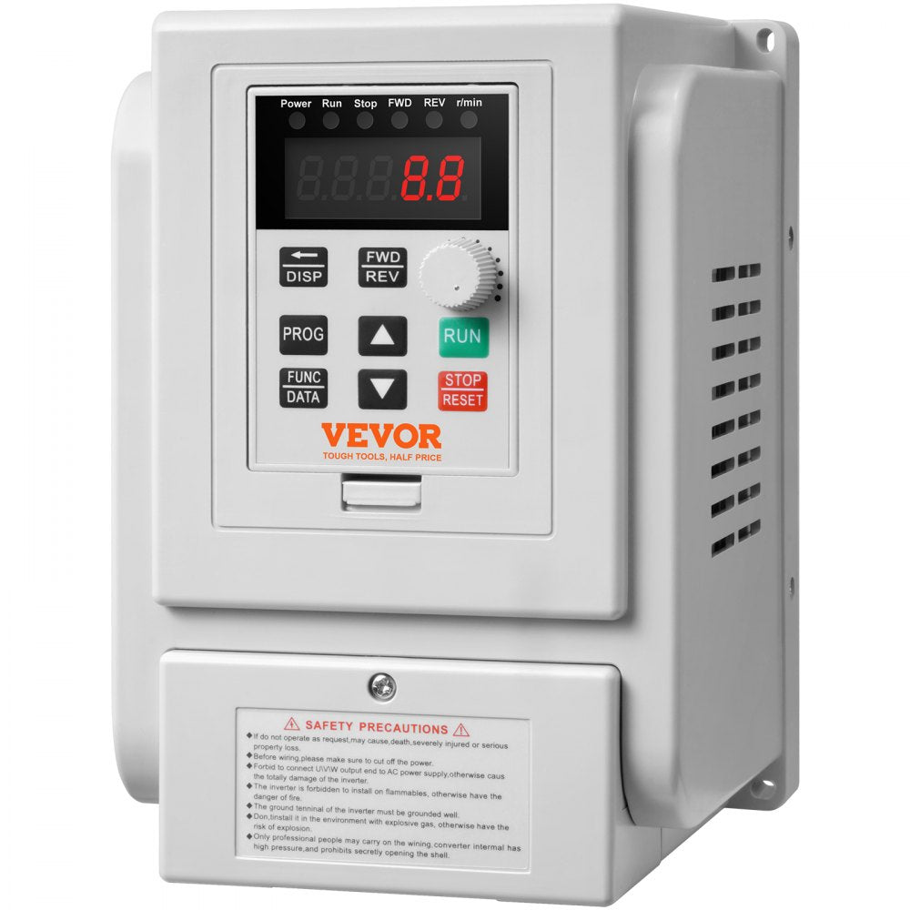 VEVOR VFD 2.2KW 10A 3HP Variable Frequency Drive for 3-Phase Motor Speed Control - 3 HP / 2.2 kW
