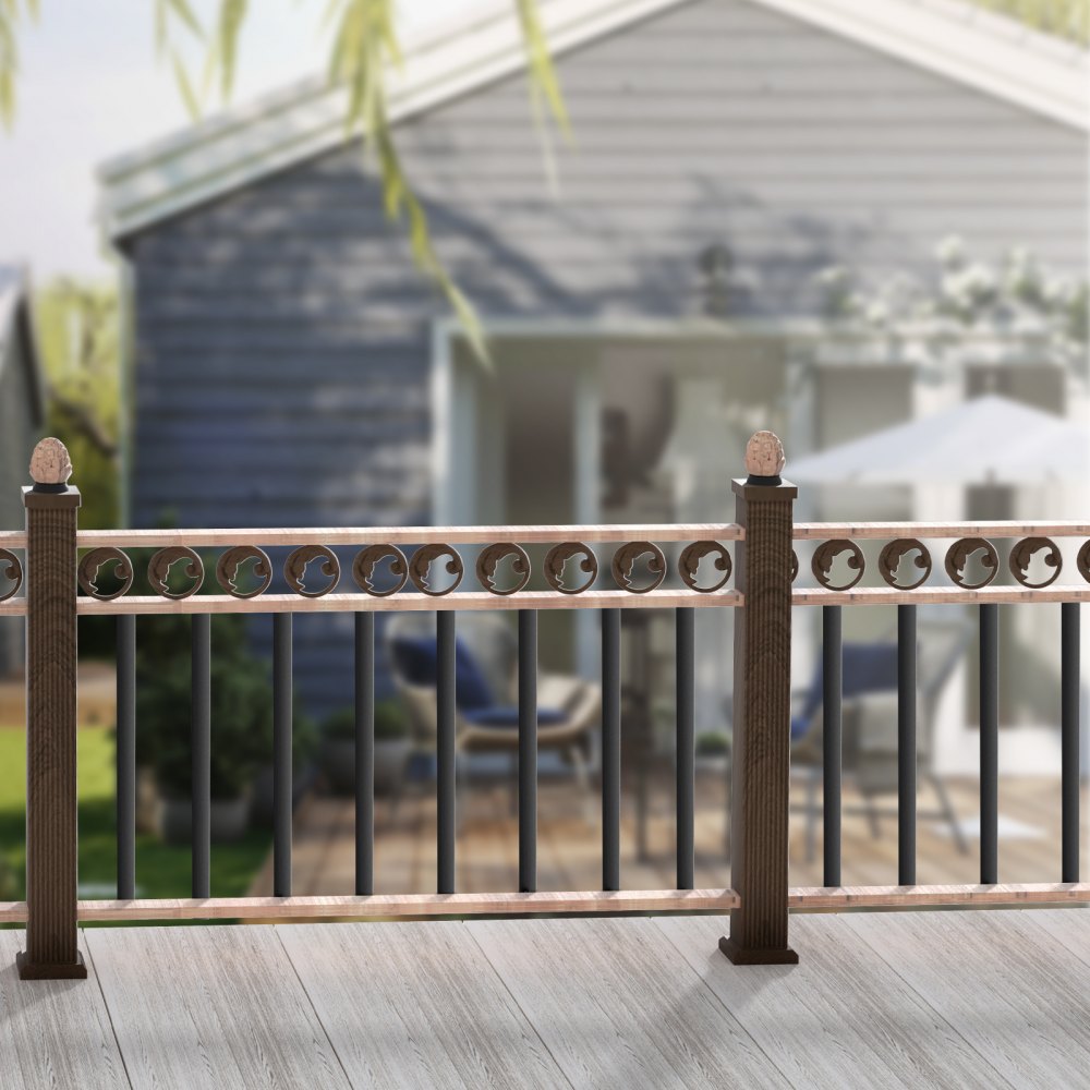 VEVOR Staircase Metal Balusters, 38'' x 1'' Flat Aluminum Alloy Decorative Banister Spindles, 72 Pack Deck Baluster