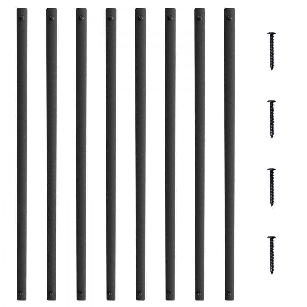 VEVOR Staircase Metal Balusters, 29.5'' x 1'' Flat Aluminum Alloy Decorative Banister Spindles, 51 Pack Deck Baluster