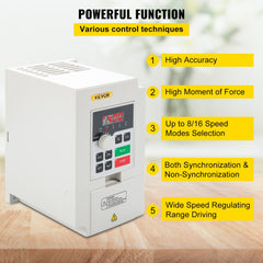 VEVOR Variable Frequency Drive, AC 220V Input 3KW Variable Frequency CNC Drive Inverter Converter, VFD 4HP 1 or 3 Phase