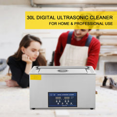 VEVOR 30L Ultrasonic Cleaner 28/40khz Dual Frequency Professional Ultrasonic Parts Cleaner with Heater Timer for Parts
