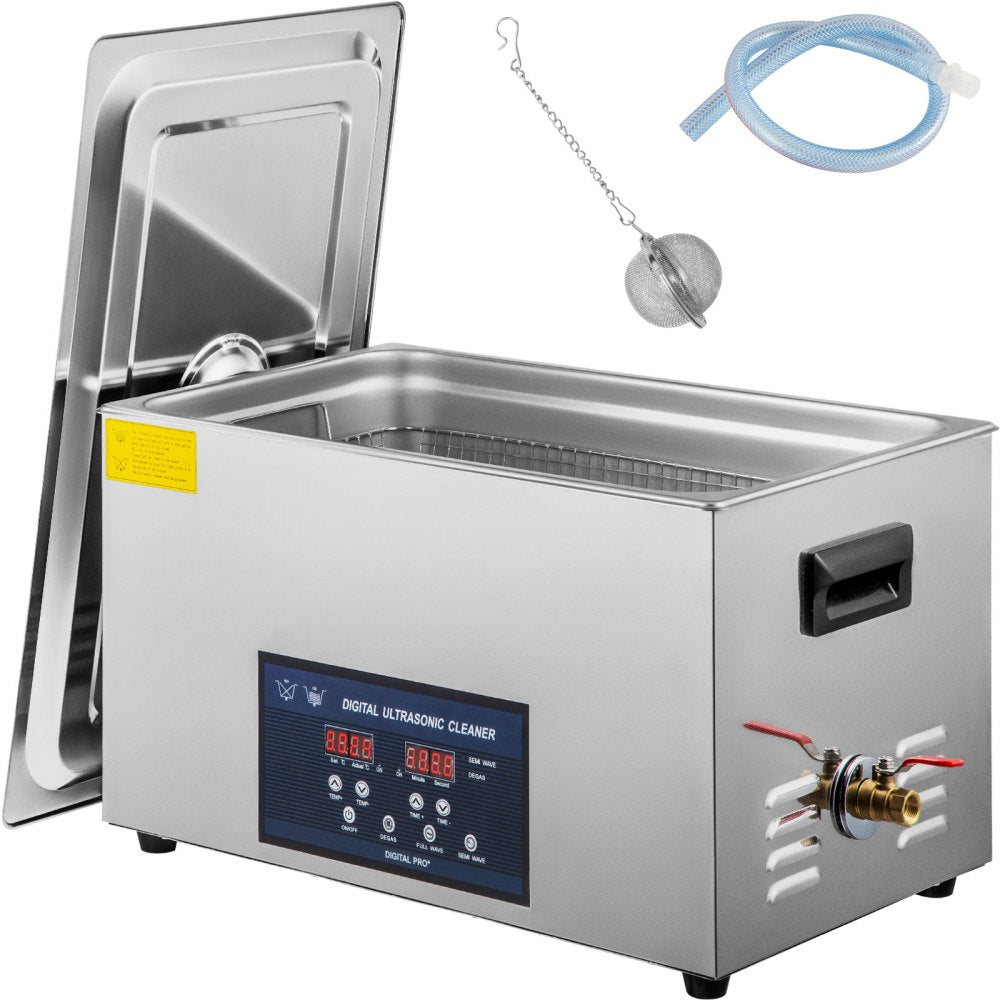 VEVOR 30L Ultrasonic Cleaner 28/40khz Dual Frequency Professional Ultrasonic Parts Cleaner with Heater Timer for Parts