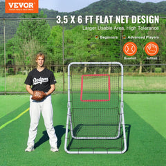 VEVOR Baseball And Softball Rebounder Net, 3.5 x 6 ft PitchBack Baseball Pitching Nest, Softball Pitchback Net