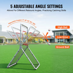 VEVOR Baseball And Softball Rebounder Net, 3.5 x 6 ft PitchBack Baseball Pitching Nest, Softball Pitchback Net