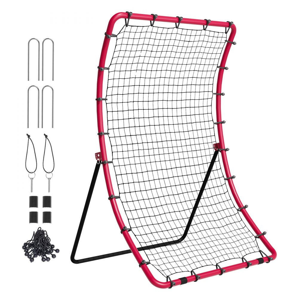 VEVOR Baseball And Softball Rebounder Net, 4 x 5.5 ft PitchBack Baseball Pitching Nest, Pitch Return Trainer Rebound