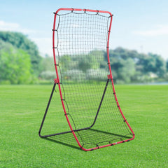 VEVOR Baseball Softball Rebounder Net 4 x 5.5 ft Pitch Back Trainer, 5 Adjustable Angles, Heavy-duty Steel Frame, All