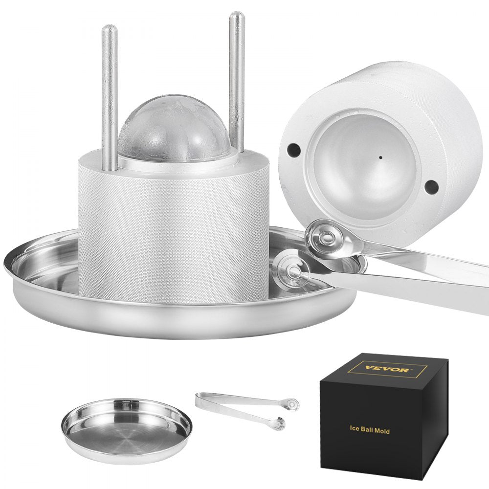 VEVOR Ice Ball Press, 2.4" Ice Ball Maker, Aircraft Al Alloy Ice Ball Press Kit for 60mm Ice Sphere, Ice Press with